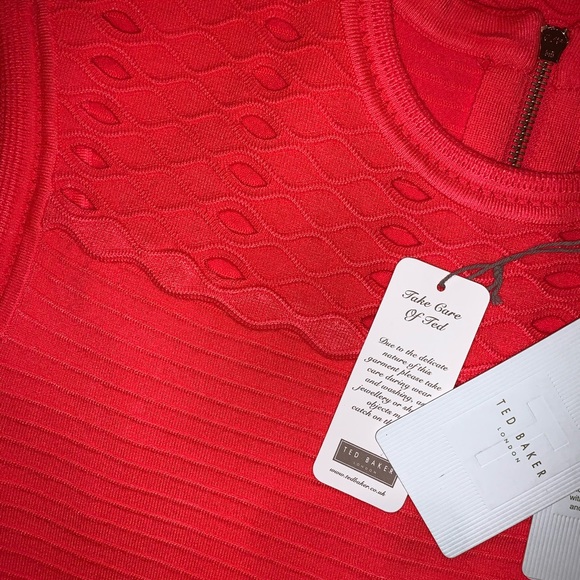 Ted Baker Jacquard Panel Skater Dress - Picture 4 of 8